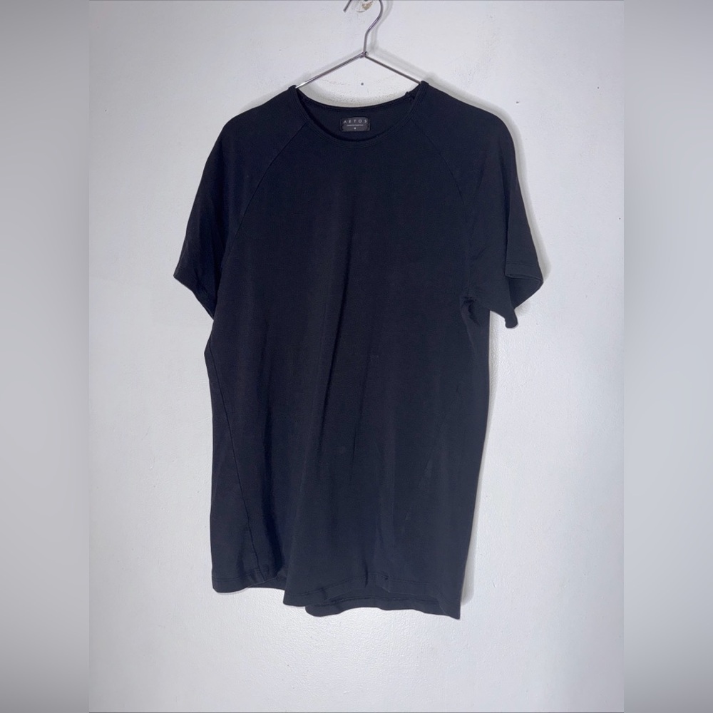 Aetos Black Short Sleeve Crew‎ Neck T-shirt Size Medium